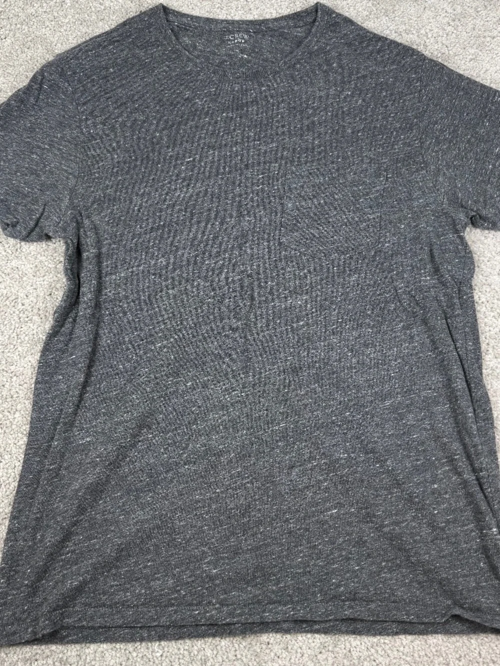 J. Crew Crew Neck Short Sleeve T-Shirt Grey Heather Cotton Men's Large